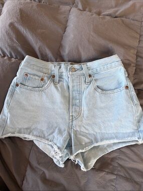 Levi's Light Blue Denim Cutoff Shorts
